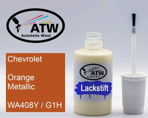 Chevrolet, Orange Metallic, WA408Y / G1H: 20ml Lackstift, von ATW Autoteile West.